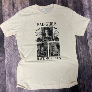 Halloween Graphic Tee Bad Girls Sanderson Sisters Natural Large Mug Shots